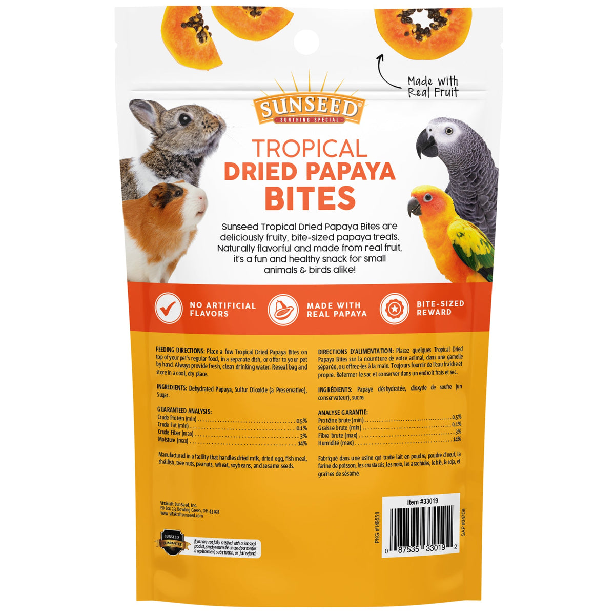 Sunseed Garden Goodies Positively Papaya Small Animals Treats 5 oz