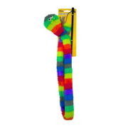 Kole Imports Rainbow Worm Cat Teaser Wand Toy