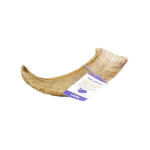 Icelandic+ Plus Large Lamb Horn Dog Chew 4 oz