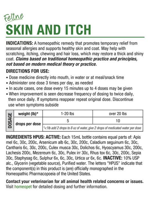 Homeopet Feline Skin and Itch