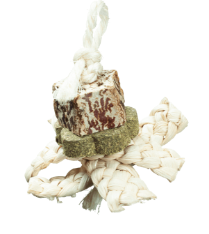 A&E Nibbles Hollow Braid Small Animal Chew Toy