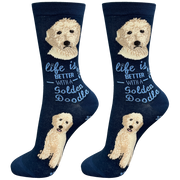 E & S Imports Life is Better With a Goldendoodle Socks