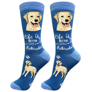 E & S Imports Life is Better With a Yellow Labrador Socks