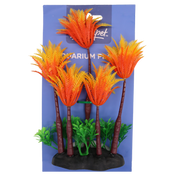 Incredipet Plastic Coconut Tree Aquarium Plant, Orange 7 in