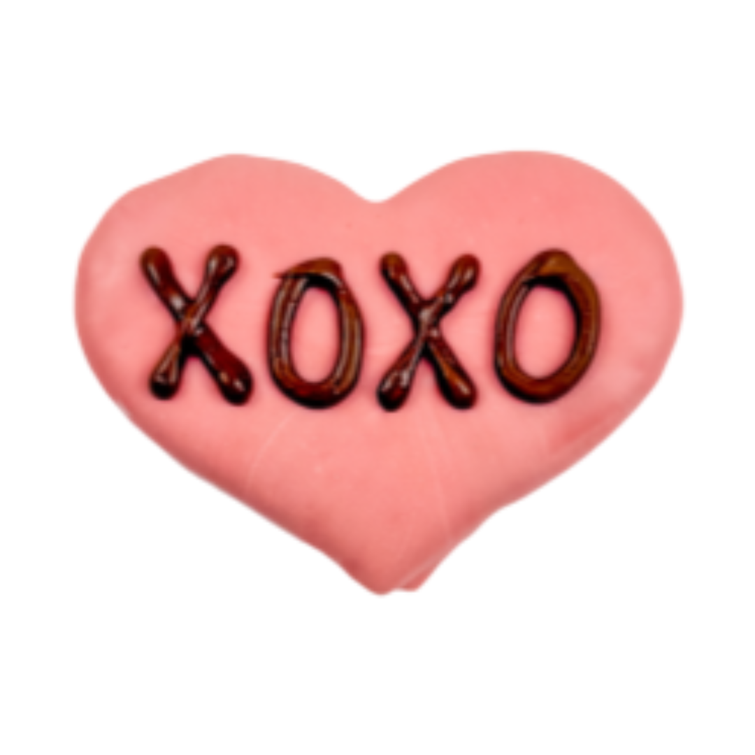 Bosco & Roxy Valentine's Day Pink XOXO Heart Dog Treat Cookie