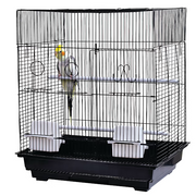 A&E Flat Top Black Bird Cage 18 x 14 x 22 in