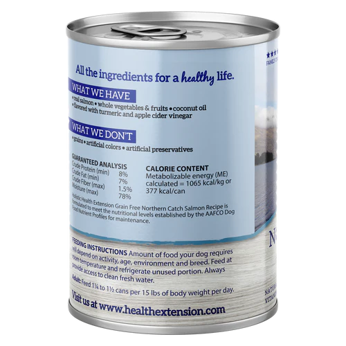Health Extension Grain-Free Northern Catch Salmon Recipe Canned Dog Food