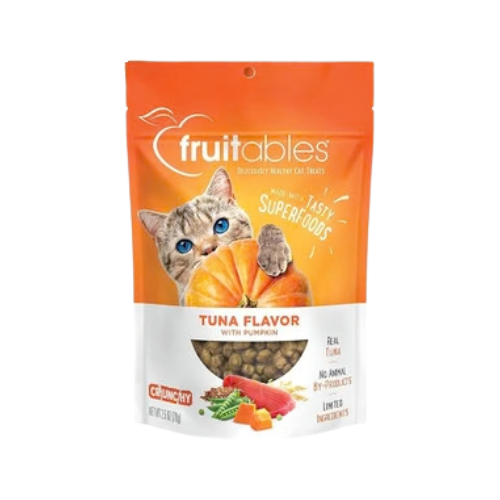 Fruitables Tuna Flavor with Pumpkin Crunchy Cat Treats 2.5 oz