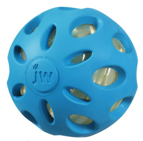 Jw Pet Crackle Heads Ball Dog Toy M