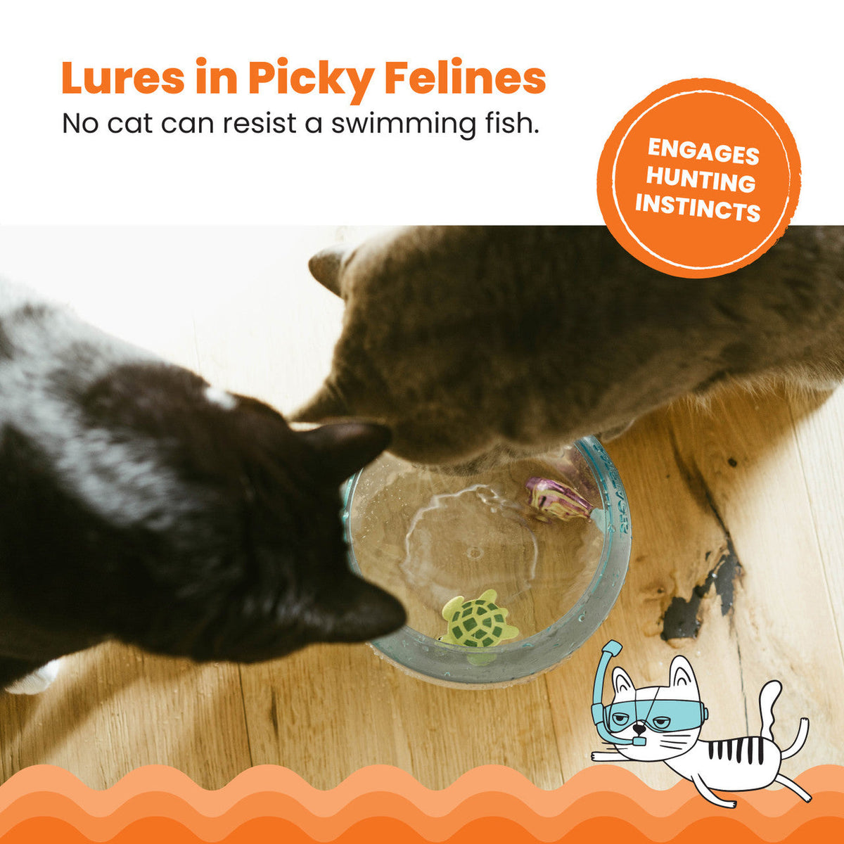 Catstages Electronic Meow-smerizing Fish Bowl Cat Toy
