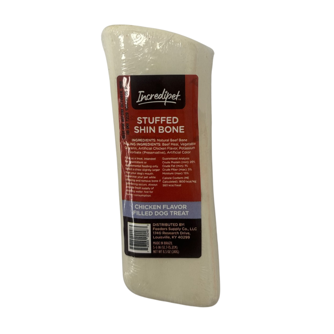 Incredipet Shin Bone Stuffed with Chicken Dog Chew 5-6 in