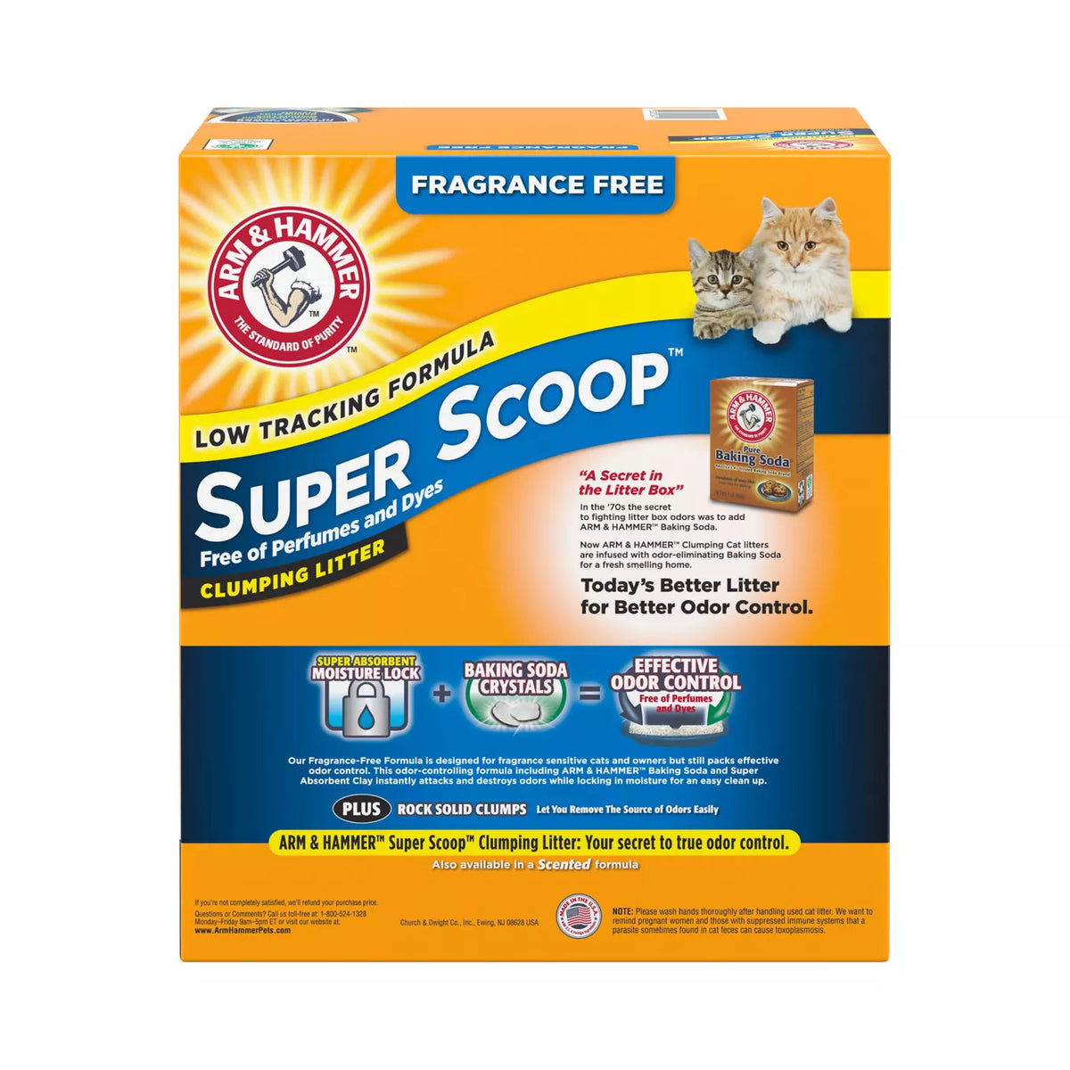 Arm & Hammer Super Scoop Clumping Fragrance Free Cat Litter 40 lb