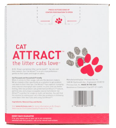 Dr Elsey's Precious Cat Attract Unscented Clumping Clay Cat Litter