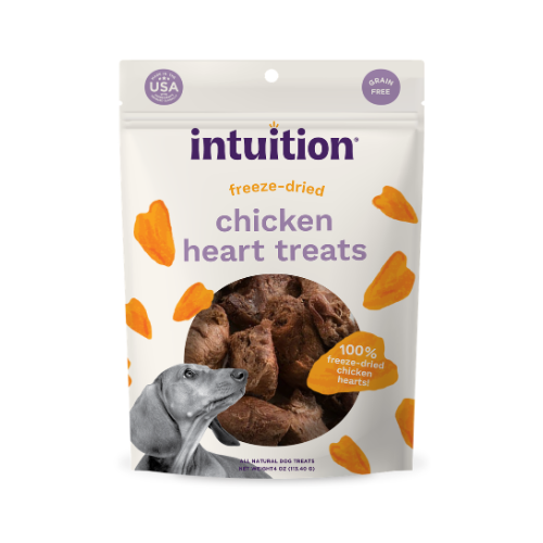 Intuition Freeze-Dried Chicken Hearts Dog Treats 4 oz