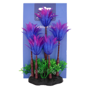Incredipet Plastic Coconut Tree Aquarium Plant, Purple 7 in