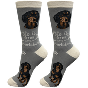 E & S Imports Life is Better With a Black Dachshund Socks