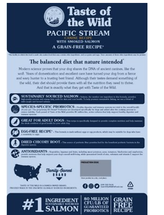 Taste Of The Wild Pacific Stream Grain-Free Dry Dog Food