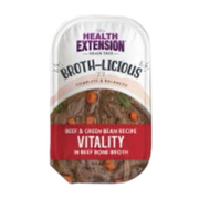 Health Extension Broth-Licious Beef & Green Bean Recipe Vitality in Beef Bone Broth Dog Food