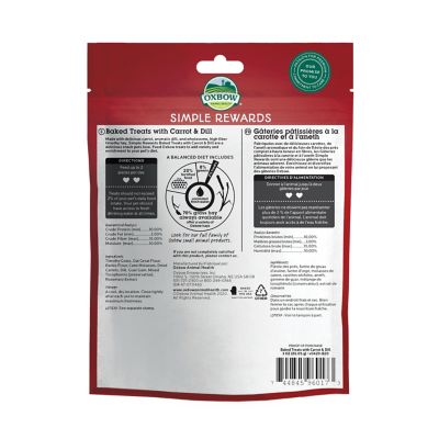 Oxbow Animal Health Simple Rewards Baked Hay & Veggie Treats 3 oz