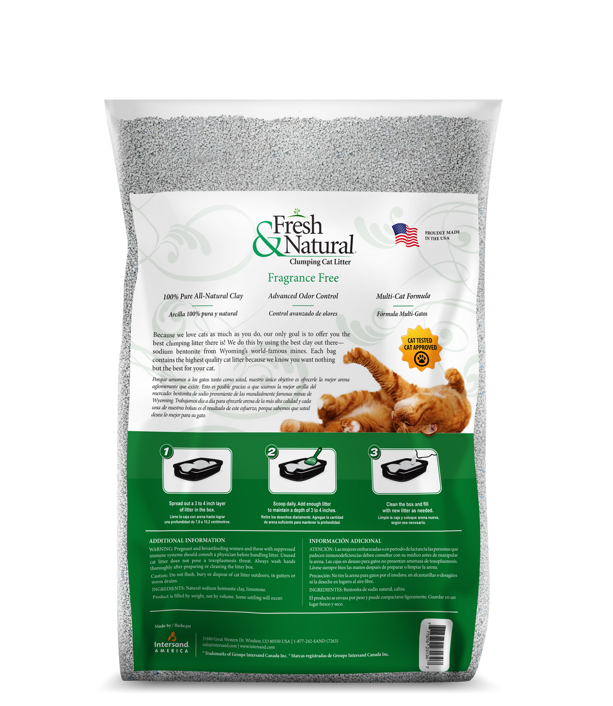 Fresh & Natural Unscented Clumping Cat Litter