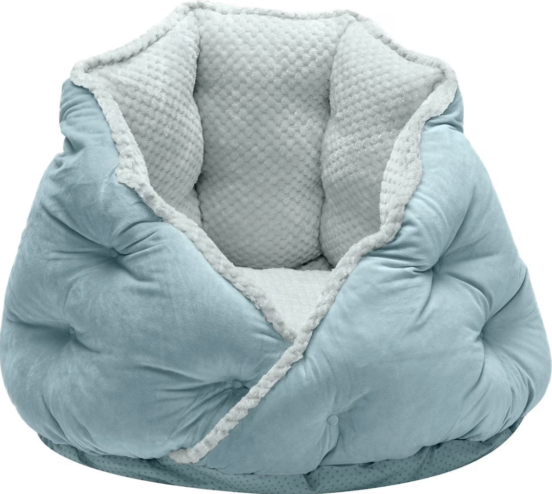 Furhaven Calming Hug Bolster Pet Bed, 18 x 18 in