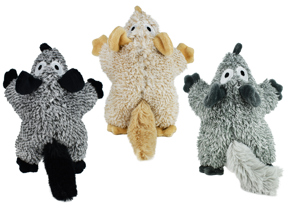 Incredipet Squirrel Plush Dog toy 4.5 in