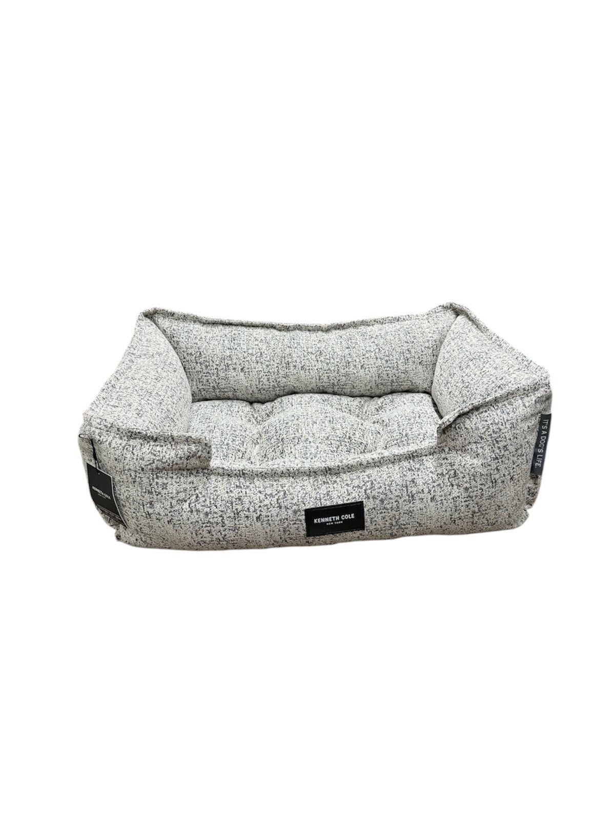 Kenneth Cole Gray Fleck Cuddler Pet Bed 28 in