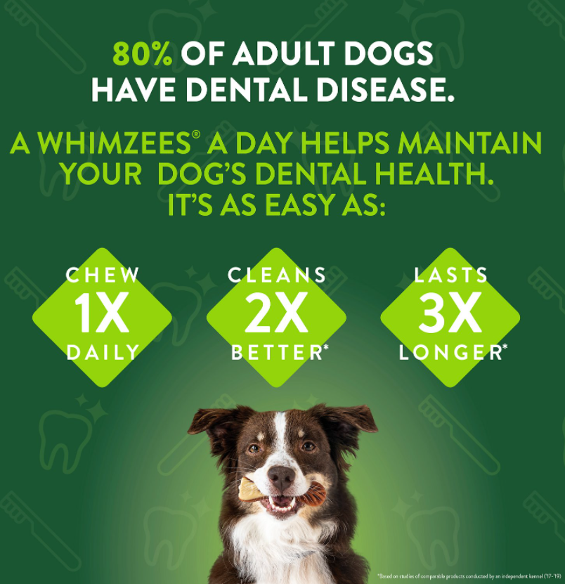 Whimzees Large Variety Pack Dental Dog Treats 14 ct