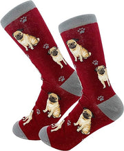 E & S Imports Pet Lover Socks Tan Pug Dog, Unisex, One Size Fits Most