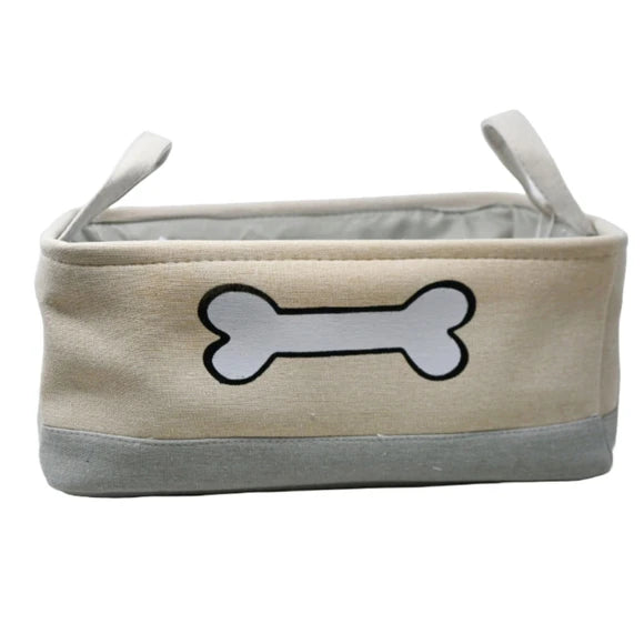 Kole Imports Khaki Two Tone Rectangular Pet Storage Bin