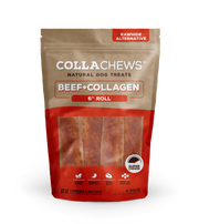 Collachews 6 in Collagen Beef Flavored Roll 4 pk