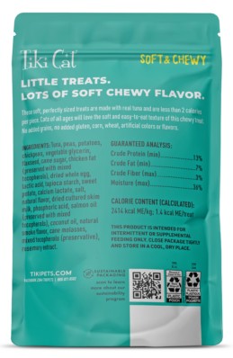 Tiki Cat Baby Soft & Chewy Tuna & Salmon Flavor Mini Treats for Kittens 2 oz