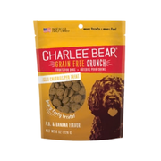 Charlee Bear Grain Free Crunch Peanut Butter & Banana Flavor Dog Treats 8 oz