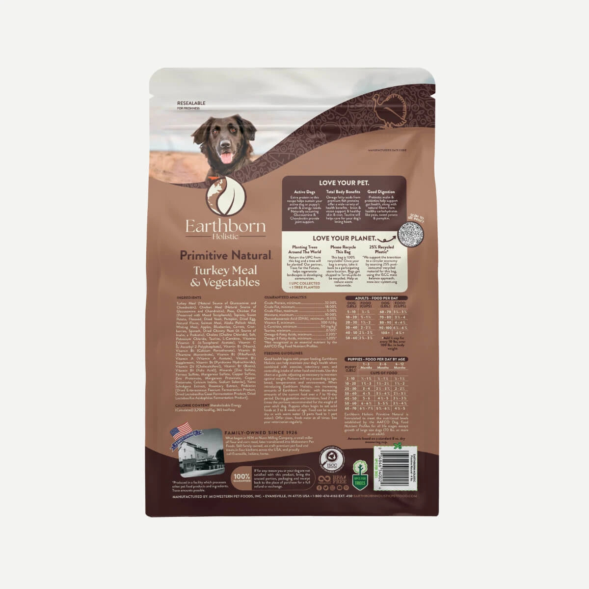 Earthborn Holistic Primitive Natural Turkey Meal & Vegetables Grain-Free Dry Dog Food