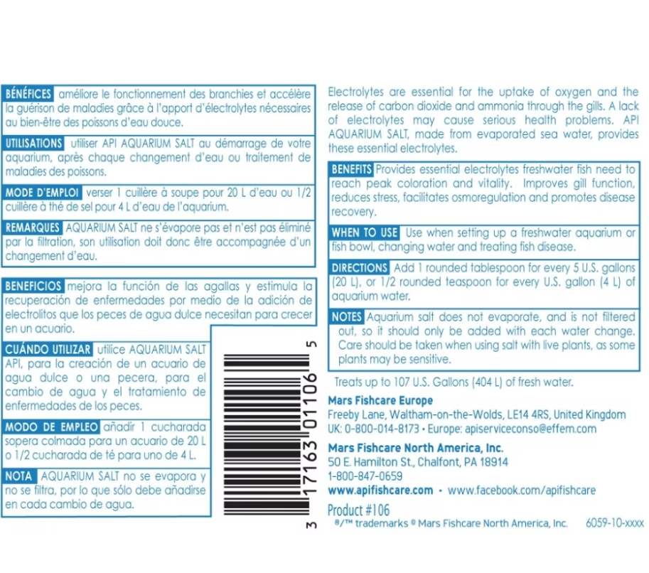 Api Freshwater Aquarium Salt
