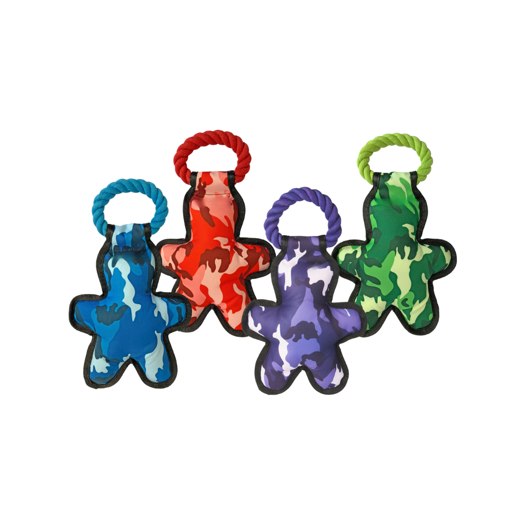 Incredipet Camo Tug 'O Man Dog Toy, Assorted 14 in