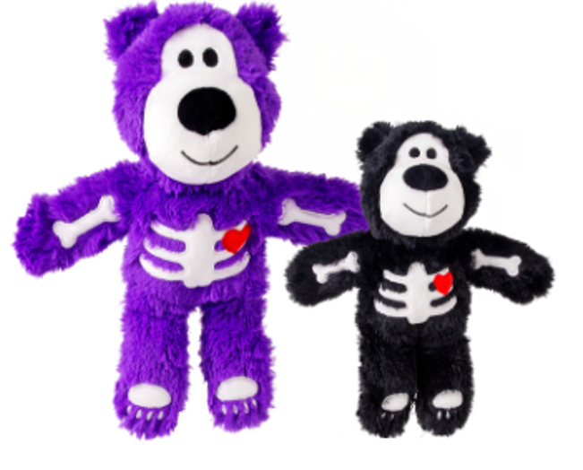 Kong Wild Knots Halloween Skeleton Bear Plush Dog Toy