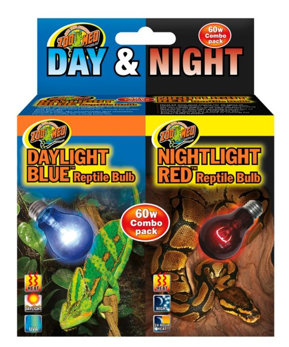 Zoo Med Day & Night Reptile Bulb Combo Pack 60 watt