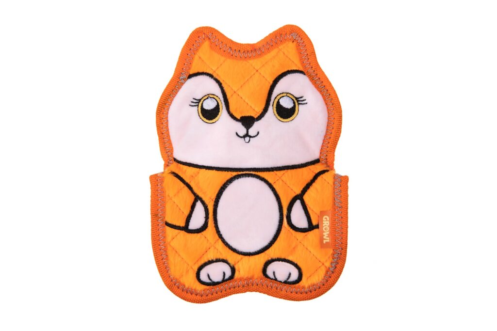 Growl Flip Floppz Fergie the Fox Plush Dog Toy 8.5 in