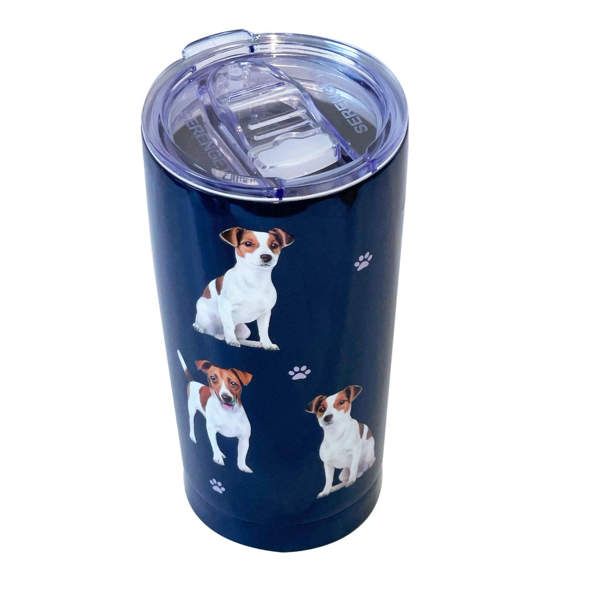 E & S Imports Serengeti Jack Russell Terrier Stainless Steel, Vacuum Insulated Tumbler with Spill Proof Lid 20 oz
