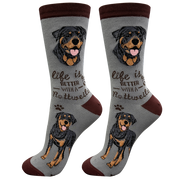 E & S Imports Life is Better With a Rottweiler Socks