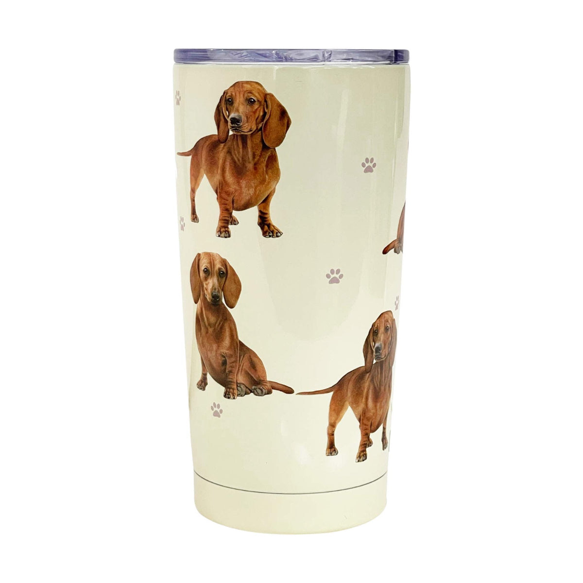 E & S Imports Serengeti Red Dachshund Stainless Steel, Vacuum Insulated Tumbler with Spill Proof Lid 20 oz
