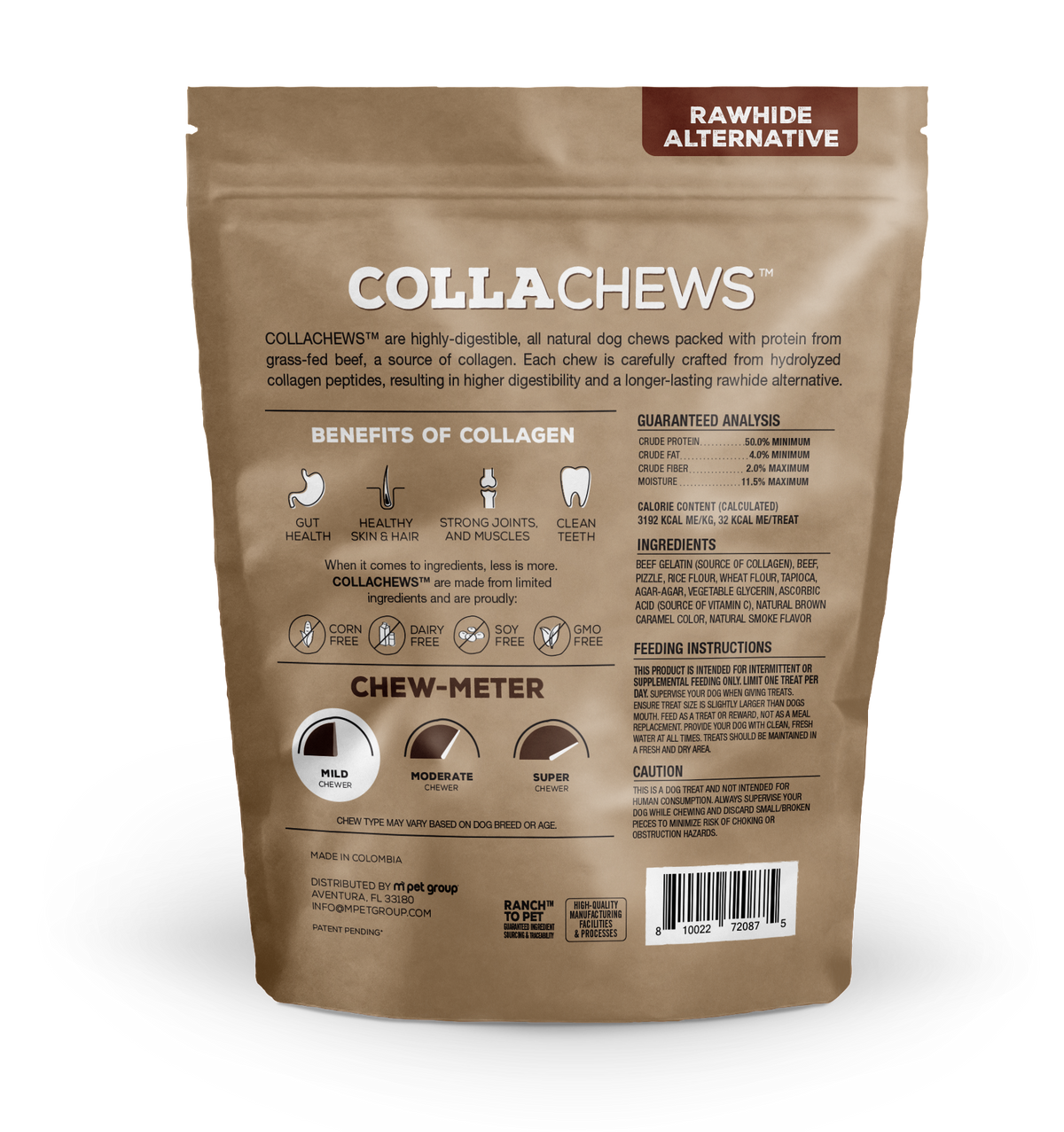 Collachews 5 in Bully Flavored Collagen Sticks 25 pk