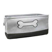 Kole Imports Grey & Black Two Tone Rectangular Pet Storage Bin