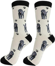 E & S Imports Pet Lover Socks Black Labradoodle Dog, Unisex, One Size Fits Most