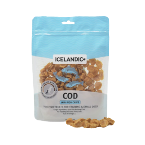 Icelandic+ Mini Cod Fish Chip Treats for Training & Small Dogs 3 oz