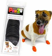 Pawz Waterproof Black Rubber Dog Boots 12 pack