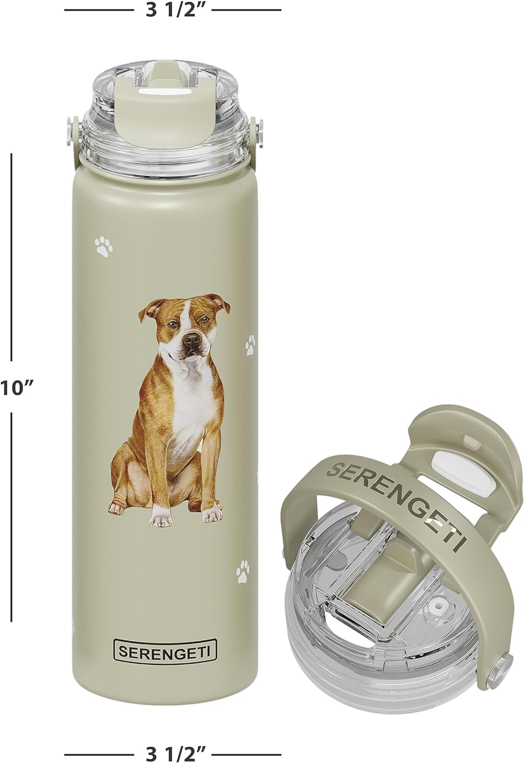 E & S Imports Serengeti Pit Bull Stainless Steel Water Bottle 24 oz