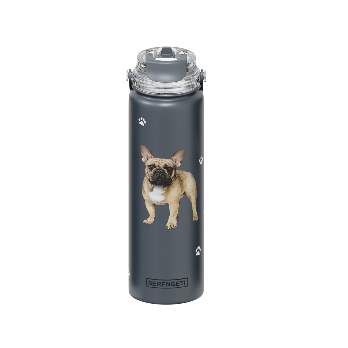 E & S Imports Serengeti French Bulldog Stainless Steel Water Bottle 24 oz