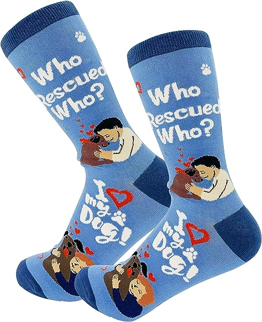 E & S Imports Pet Lover Socks Rescue Dog, Unisex, One Size Fits Most